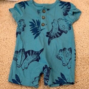 Carter's Blue Dinosaur Baby Romper